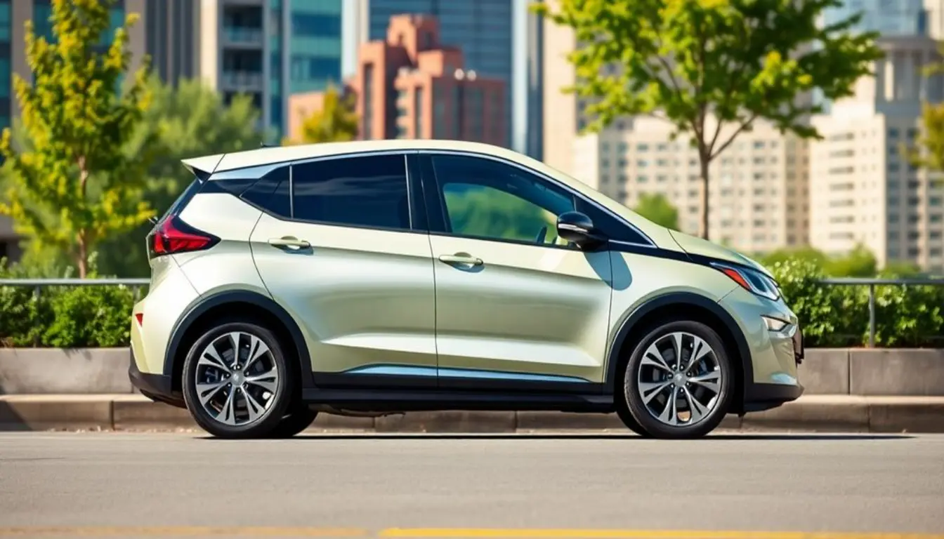 Chevy Bolt EV in an urban setting with modern desing